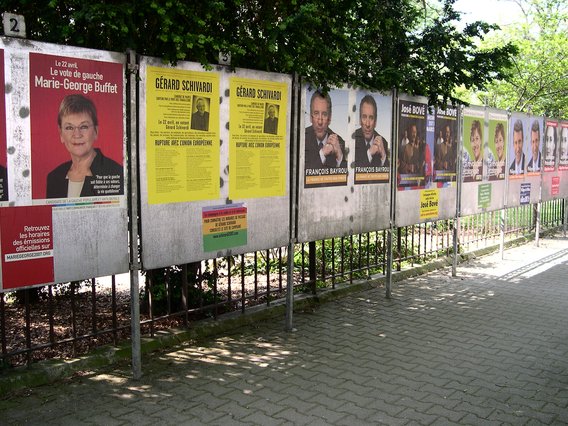  panneau électoraux, campagne des présidentielles de 2007